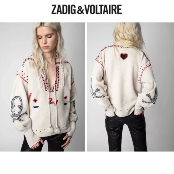 Zadig and Voltaire Amanda Wews Cashmere Wool Blend Sweater - Picture 1 of 12
